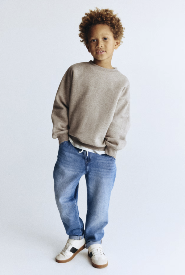 Denim-Look Ethnic Joggers